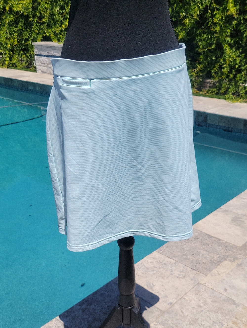 Peter Millar Aqua Blue Minty Green Golf Skirt With Attached Shorts L
